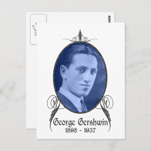 Carte Postale George Gershwin (Devant / Derrière)