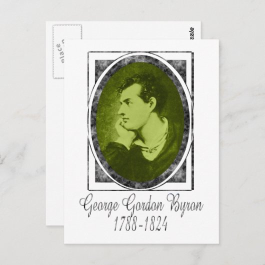 Carte Postale George Gordon Byron (Devant / Derrière)