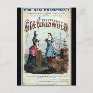 Carte Postale George Griswold Clipper voilier 1863