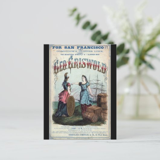 Carte Postale George Griswold Clipper voilier 1863 (Debout devant)