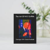 CARTE POSTALE GEORGE H. W. BUSH PORTRAIT POSTCARD (Debout devant)
