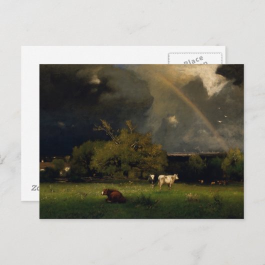 Carte Postale George Inness - L'arc-en-ciel (Devant / Derrière)