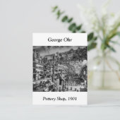 Carte Postale George Ohr Pottery Shop, 1901 (Debout devant)