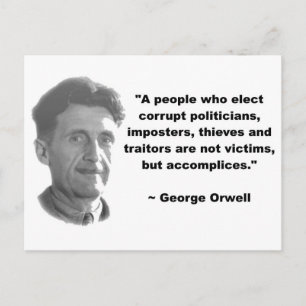Carte Postale George Orwell Citation