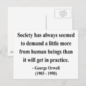 Carte Postale George Orwell Citation 8a (Devant / Derrière)