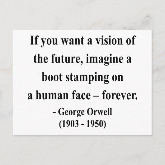 Carte Postale George Orwell Citation 9a (Devant)