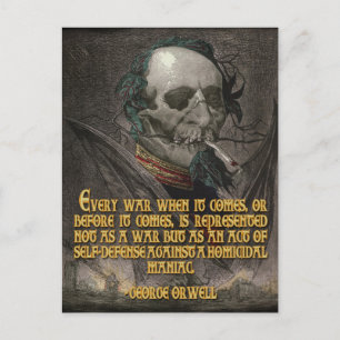 Carte Postale George Orwell Citation sur la propagande en temps