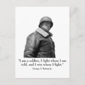 Carte Postale George Patton et Citation (Devant)