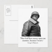 Carte Postale George Patton et Citation (Devant / Derrière)
