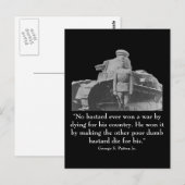 Carte Postale George Patton et Citation (Devant / Derrière)