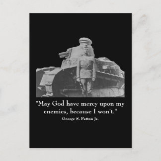 Carte Postale George Patton et Citation