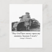 Carte Postale George Patton et Citation (Devant)