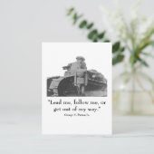 Carte Postale George Patton et Citation (Debout devant)