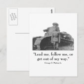 Carte Postale George Patton et Citation (Devant / Derrière)