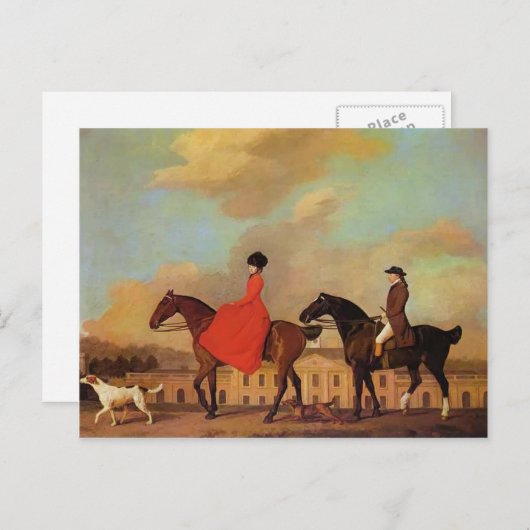 Carte Postale George Stubbs - John et Sophia Musters (Devant / Derrière)