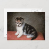 Carte Postale George Stubbs | Miss Ann White's Kitten, 1790 (Devant / Derrière)