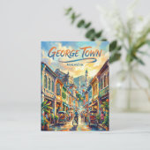 Carte Postale George Town Malaisie (Debout devant)