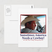 Carte Postale George W. Bush dans le Casquette Cowboy (Devant / Derrière)