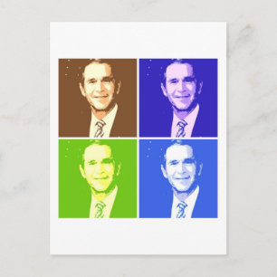 Carte Postale George W Bush Pop Art
