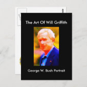 CARTE POSTALE GEORGE W. BUSH PORTRAIT POSTCARD (Devant / Derrière)