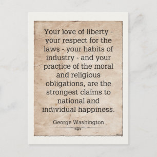 Carte Postale George Washington