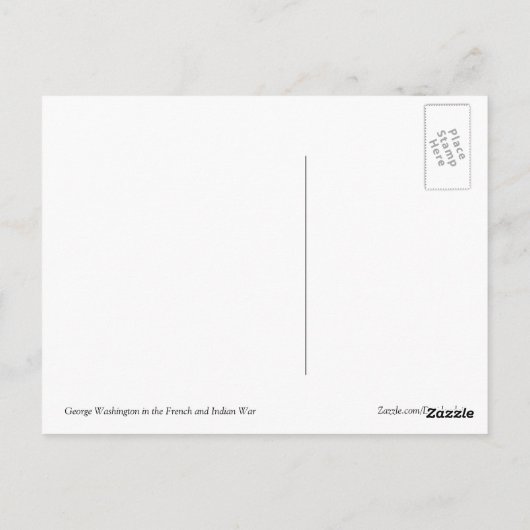 Carte Postale George Washington (Dos)