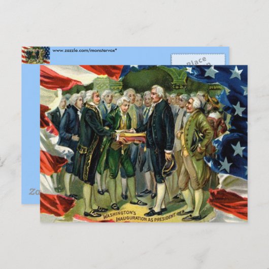 Carte Postale George Washington (Devant / Derrière)