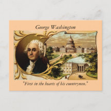 Carte postale George Washington