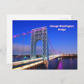 Carte Postale George Washington Bridge Hudson (Devant / Derrière)