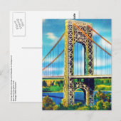 Carte Postale George Washington Bridge, New York (Devant / Derrière)