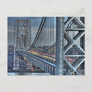 Carte Postale George Washington Bridge & Red Lighthouse NYC