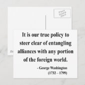 Carte Postale George Washington Citation 5a (Devant / Derrière)