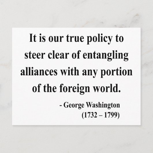 Carte Postale George Washington Citation 5a (Devant)