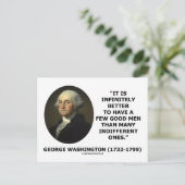 Carte Postale George Washington Citation De Quelques Bons Hommes (Debout devant)