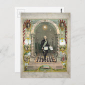 Carte Postale George Washington comme un franc-maçon (Devant / Derrière)