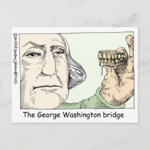 Carte Postale George Washington Dents Drôle Drôle Cadeaux & Obje