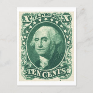 Carte Postale George Washington Dix Cents Pot américain
