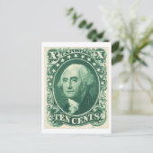 Carte Postale George Washington Dix Cents Pot américain (Debout devant)