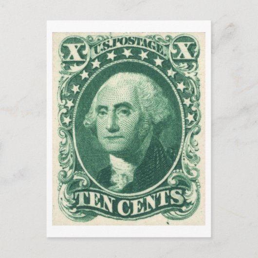 Carte Postale George Washington Dix Cents Pot américain (Devant)