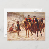 Carte Postale George Washington et Lafayette à Valley Forge (Devant / Derrière)