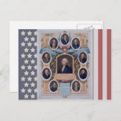 Carte Postale George Washington et les maçons de la révolution (Devant / Derrière)