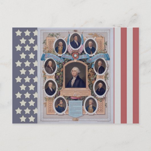 Carte Postale George Washington et les maçons de la révolution (Devant)