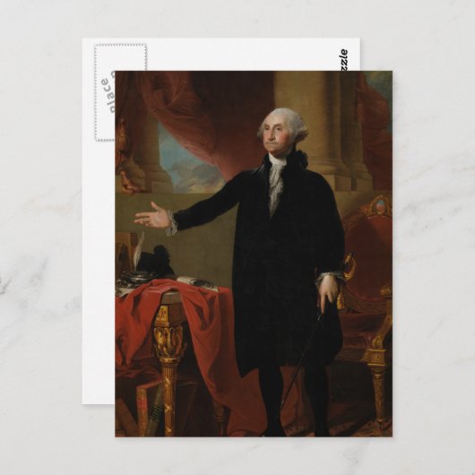 Carte Postale George Washington - Gilbert Stuart (1797) (Devant / Derrière)