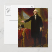 Carte Postale George Washington Lansdowne Portrait par Stuart (Devant / Derrière)
