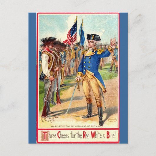 Carte Postale George Washington Patriotique (Devant)