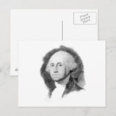 Carte postale George Washington Portrait (Devant / Derrière)