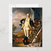 Carte Postale George Washington, portrait du premier président (Devant / Derrière)