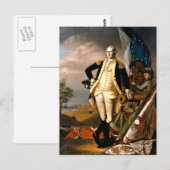 Carte Postale George Washington, portrait du premier président (Devant / Derrière)