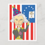Carte Postale George Washington Postcard<br><div class="desc">This George Washington design was made in general for Washington Birthday and Presidents Day but since I have decided to do a series of other Presidents as well I think they can be an everyday collectible piece such as the postcard and photo sculpture. The Birthday card can be used for...</div>