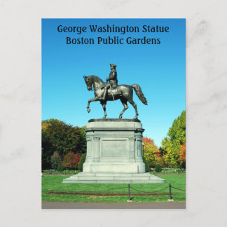 Carte Postale George Washington Statue, Boston Public Gardens